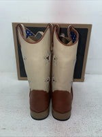 New Youth Brown DBL Barrel Cowboy Boots. 4471402 5.5 5 1/2. 2-87