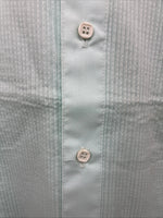 New Wayne Scott Blue Long Sleeve Button Up English Shirt Medium X-84