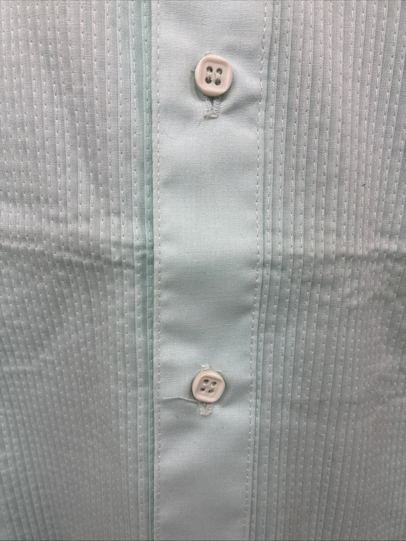 New Wayne Scott Blue Long Sleeve Button Up English Shirt Medium X-84