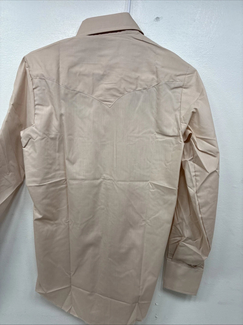 New Women’s Champion Western Tan Design Long Sleeve Pearl Snap 14.5 MM-38