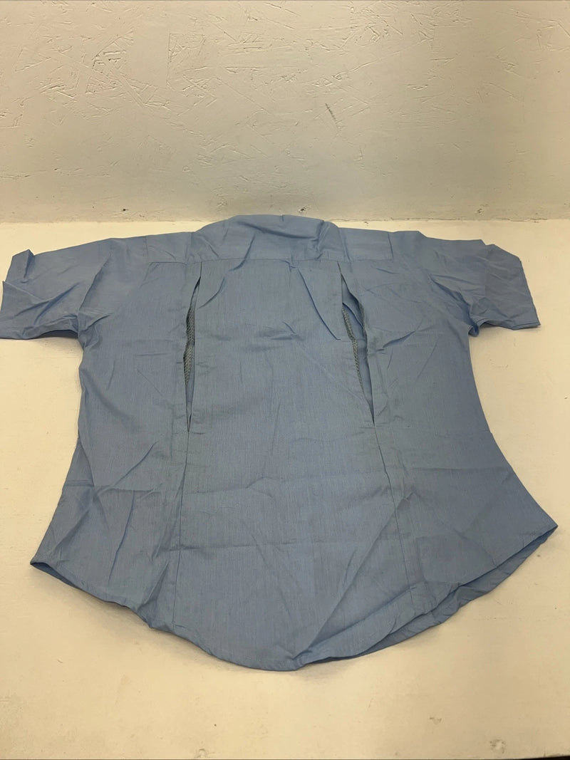 New Women’s Blue EQUISTAR Short Sleeve English Riding Shirt. 42 G-34