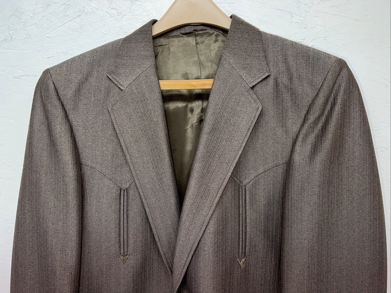 New Circle S Brown Suit Jacket 42L #25832 T-604