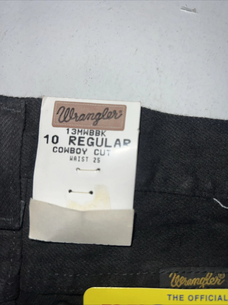 New Boys Black Wrangler Pro Rodeo Cowboy Cut Denim Jeans. 10/25 Regular B-22
