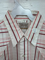New Men’s Dee-Cee Red Stripe Short Sleeve Pearl Snap 15 Medium AA-120