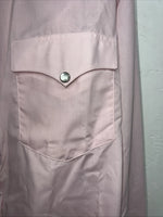 New Men’s Pink HbarC Ranchwear Pearl Snap Long Sleeve Shirt. 16x33 L P-50