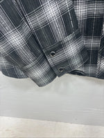 New Girls Cumberland Black plaid Long Sleeve Pearl Snap Size 2XL CC-121