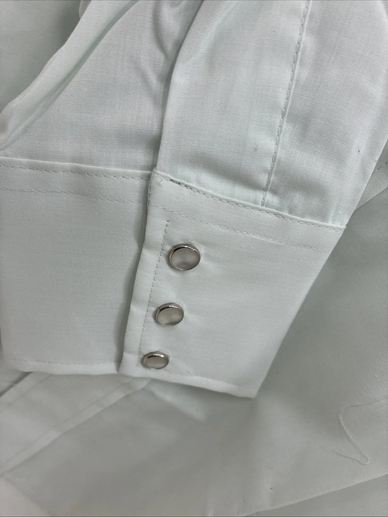 New Men’s Champion Western Mint Green Long Sleeve Pearl Snap 15 Medium K-89