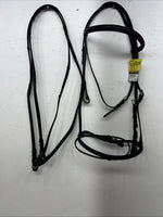 New Camelot Black Leather Oversize Dressage Bridle #160507 BB-44
