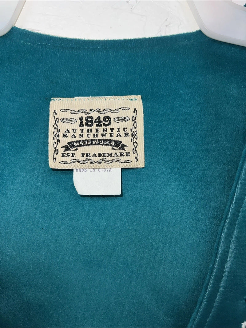 New Women’s 1849 Authentic Ranchwear Blue White Black Show Vest 3XL WW-36