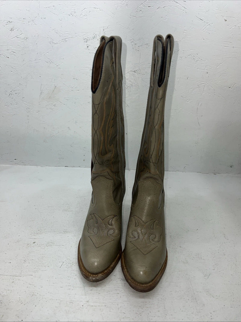 New Women’s Grey Capezio Fashion Cowboy Boots. L 53 6.5 6 1/2 M. 19-94