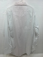 New Men’s Mesquite White Long Sleeve Pearl Snap 17.5 X 37 XL T-91