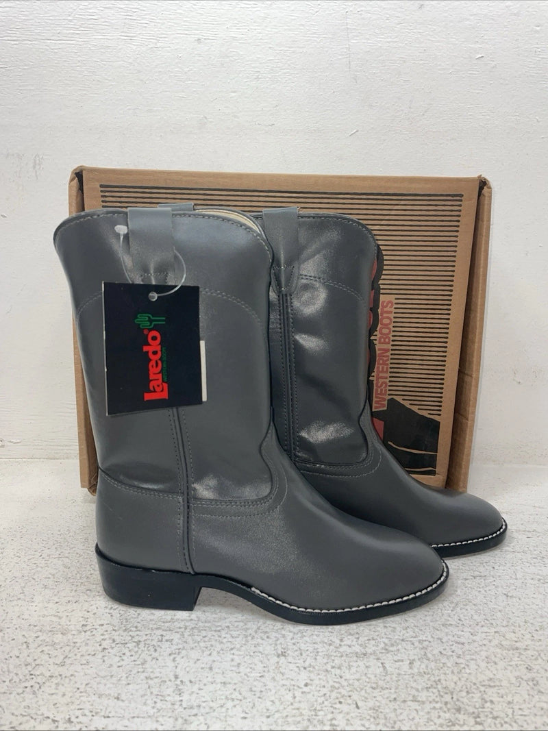 New Youth Grey Laredo Cowboy Boots. 23036 3.5 3 1/2 M. 22-47