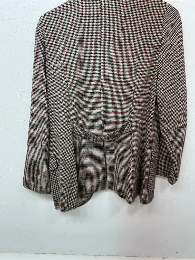 New Womens Red Plaid Bronson Work Blazer 13/14 #4400 UU-12
