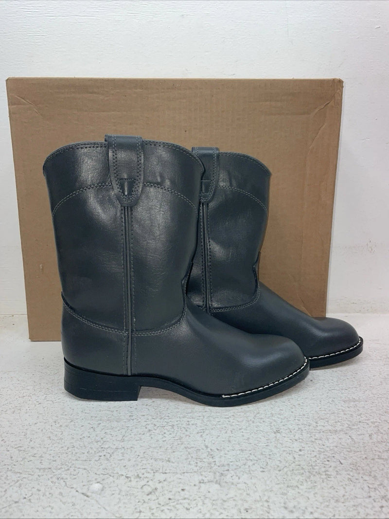 New Youth Gray Bronco Cowboy Boots. B 1502 4.5 4 1/2 D. 22-113