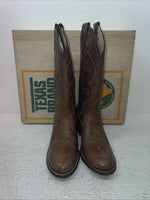 New Kids Brown Texas Brand Cowboy Boots. C 191 1 B. 23-84