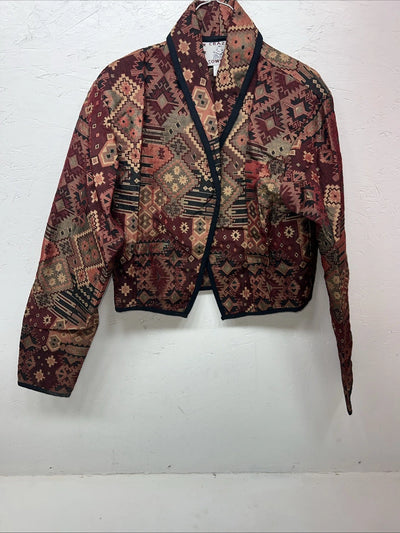 New Women’s Crazy Cowgirl Aztec Short Jacket Small H-607
