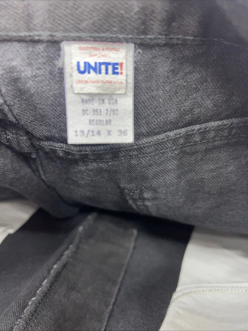 New Women’s Black Diamond Cut Denim Jeans. 13/14x36 M-12