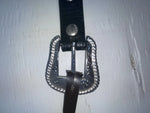 New Black Genuine Leather Nocona Silver Pendent 46” Belt #N2235601 NN-133