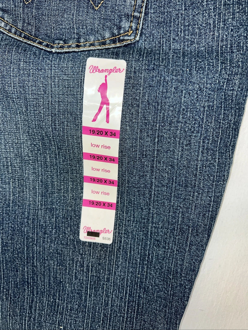 New Women’s Wrangler Low Rise Denim Jeans. 19/20x34 K-9