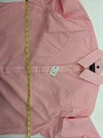 New Women’s White Horse Pink Gem Long Sleeve Pearl Snap XL GG-70