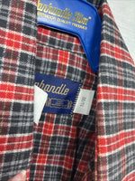 New Kids Panhandle Slim Red Plaid Long Sleeve Pearl Snap Size 10 CC-96