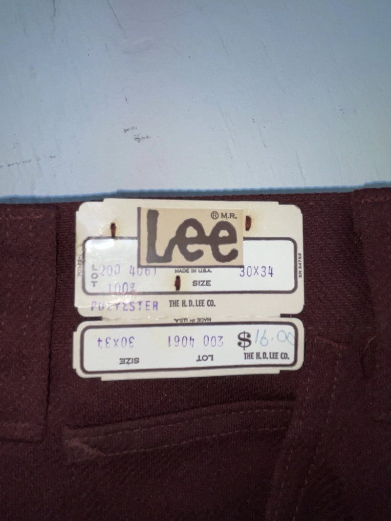 New Vintage Red Lee Polyester Pants #2004061 OO-87