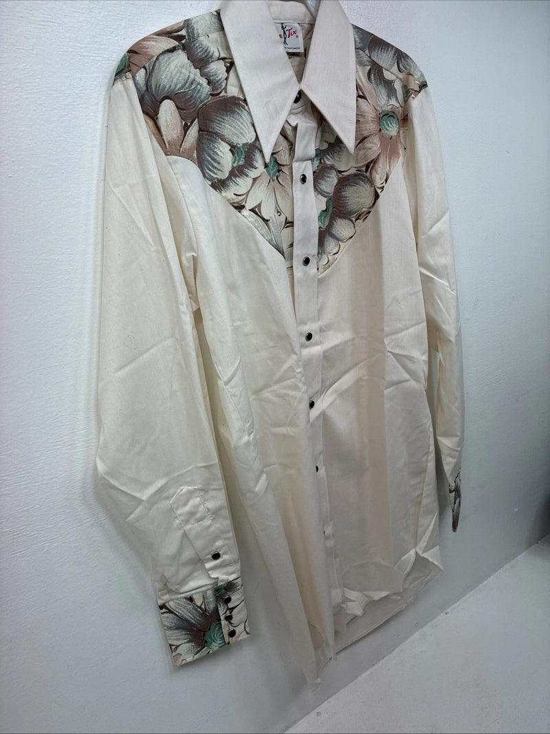 New Women’s Ten Tex Floral Long Sleeve Pearl Snap 14.5 Medium LL-13