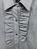 New Women’s Dickson Jenkins Gray Long Sleeve Button Up Size 16 XL II-53