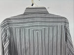 New Women’s White Horse Black White Stripe Long Sleeve Pearl Snap Medium LL-80