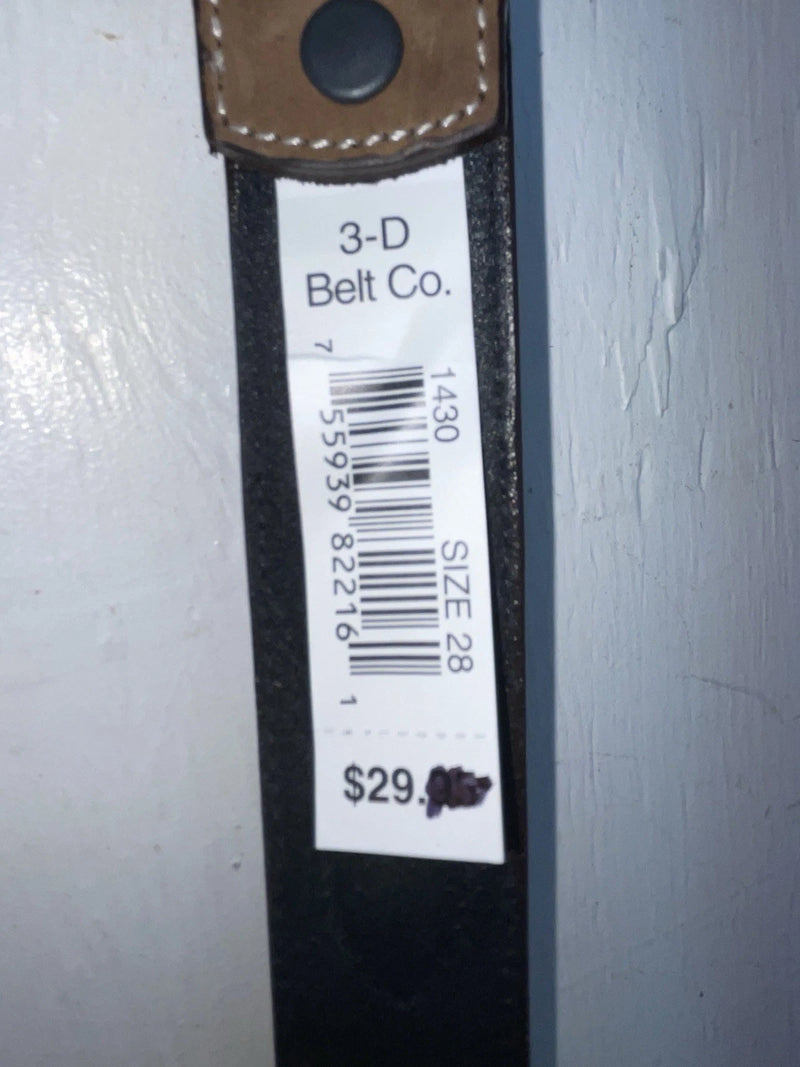 New Black Genuine Leather 3D Weaved And Silver Pendent 28” Belt #1430 JJ-110