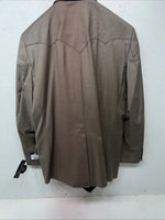 New Men’s Circle S Tan Suit Jacket 46R #25832 X-608