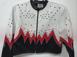  New Women’s 1849 Authentic Ranchwear Red White Show Short Jacket Large H-610