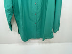 New Women’s Green H Bar C Long Sleeve Button Up Shirt 3B-32