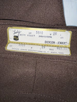 New Vintage Brown Dickson Jenkins Polyester Pants #5510 XX-33