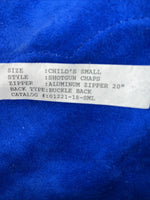 NOS Children’s  Blue Whitman Show Chaps With Fringe Adjustable Waist 35” L-29