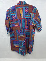 New Men’s San Angela Multiple Color Design Short Sleeve Button Up Medium J-75