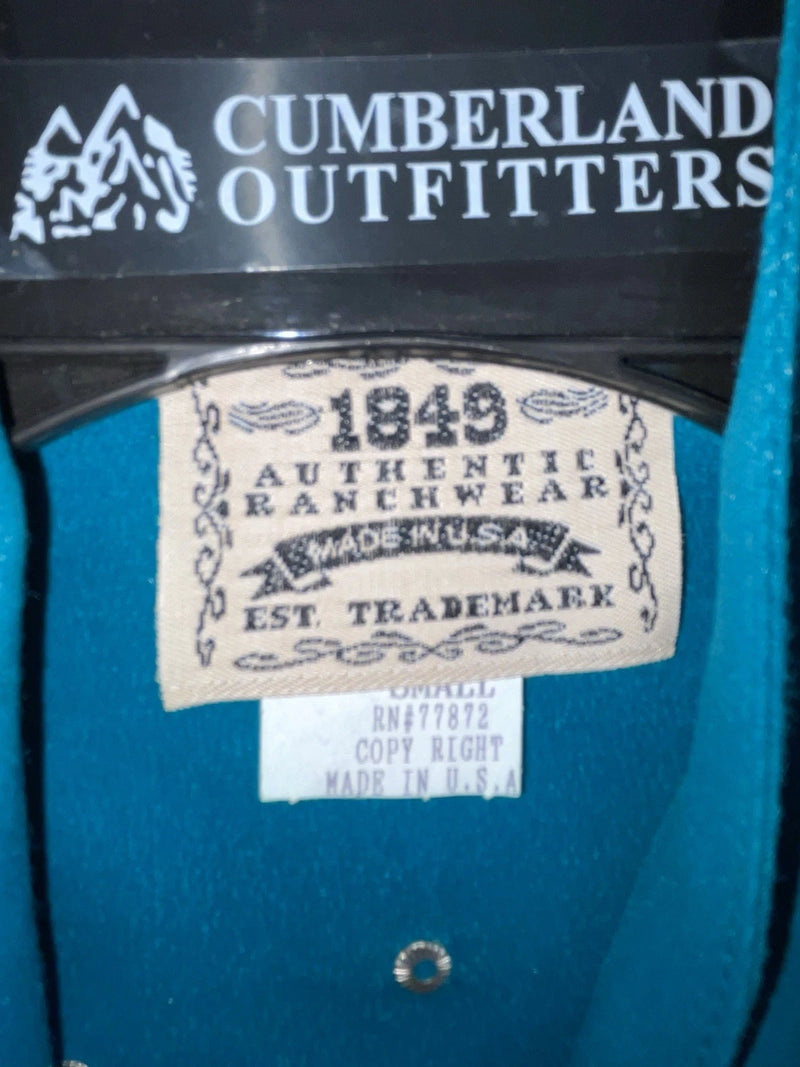New Women’s Teal 1849 Authentic Ranchwear Show Vest S #77872 3B-104