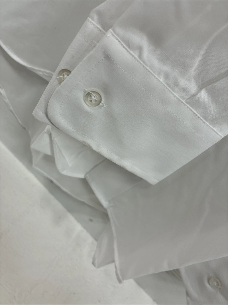 New Classix White Long Sleeve Button Up English Shirt 18-18.5 2XL X-90