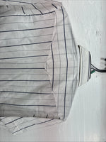 New Men’s Panhandle Slim White Stripe Short Sleeve Pearl Snap 15.5 Medium V-20