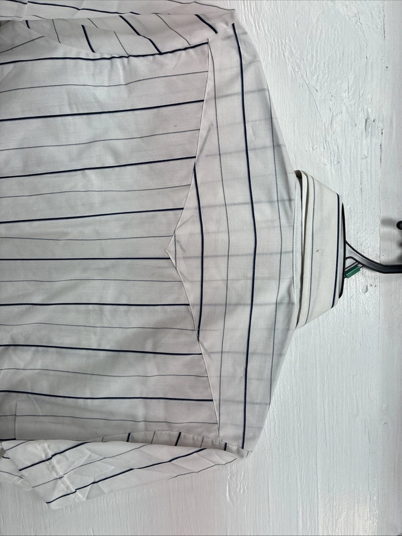 New Men’s Panhandle Slim White Stripe Short Sleeve Pearl Snap 15.5 Medium V-20