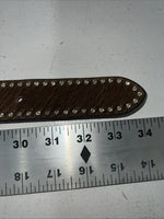 New Nocona Brown Fur Genuine Leather Belt Small #N3441002 W-18