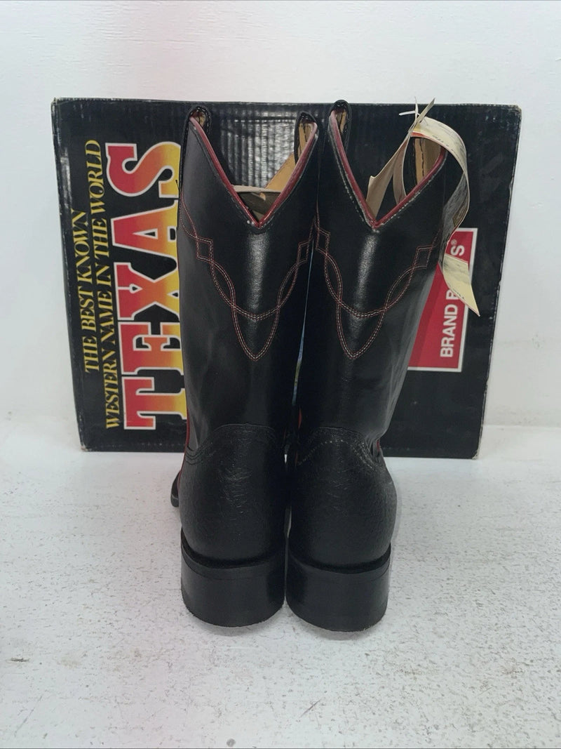 New Men’s Black Texas Brand Cowboy Boots. 5300 8 E E. 3-123