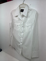 New Women’s Dickson Jenkins White Long Sleeve Pearl Snap Size 18 GG-16