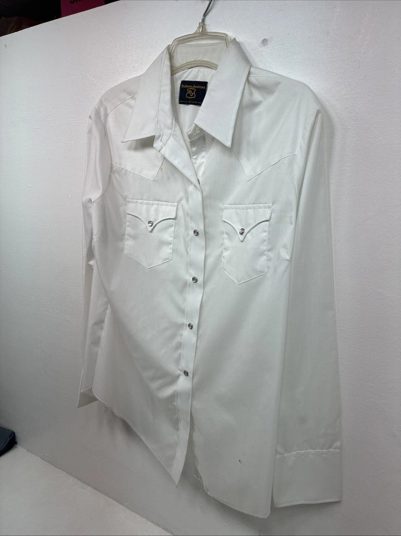New Women’s Dickson Jenkins White Long Sleeve Pearl Snap Size 18 GG-16