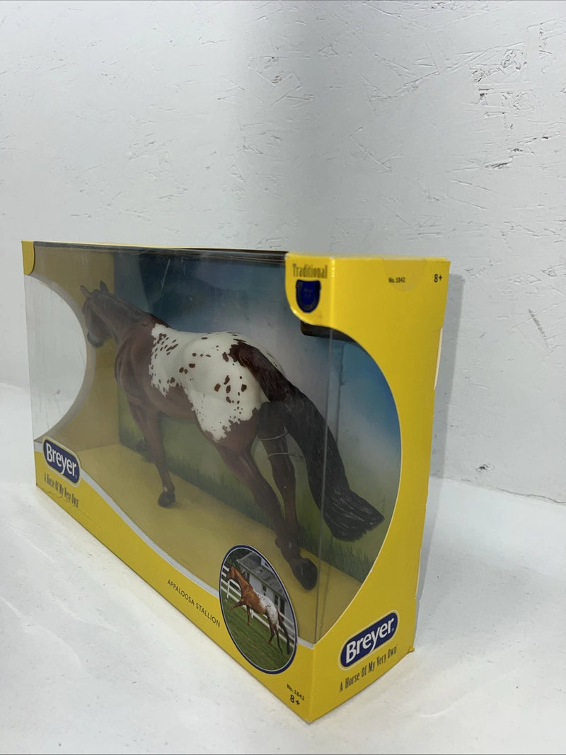 New In Box Breyer Chocolatey Appaloosa Stallion Horse. #1842 R-7