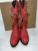 New Women’s Red Fringe Capezio Cowboy Boots. L 693 6 M. 19-33