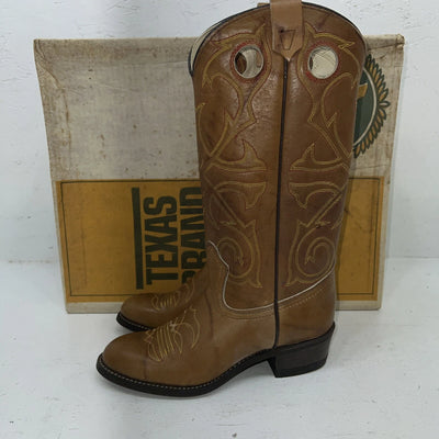 New Women’s Tan Texas Brand Cowboy Boots. L195 6 M. 20-83