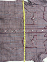 New Men’s Champion Western Red Plaid Long Sleeve Pearl Snap 16.5 Large X-68