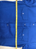 New Kids Western Express Blue Long Sleeve Pearl Snap Medium LL-23