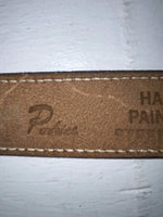 New Brown Genuine Leather Perkies Tooled 26” Belt #601 NN-6
